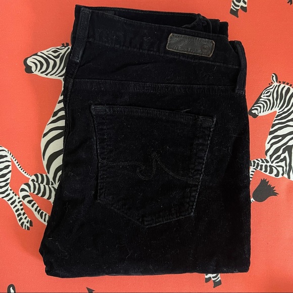 AG Jeans Black Slim Straight Moto Cords - Picture 4 of 7